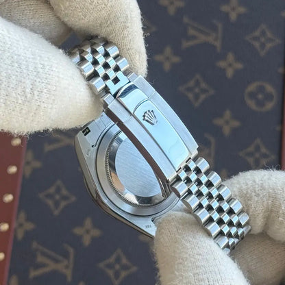 Detalle de maquinaria auténtica Datejust Oystersteel Kronos Relojes