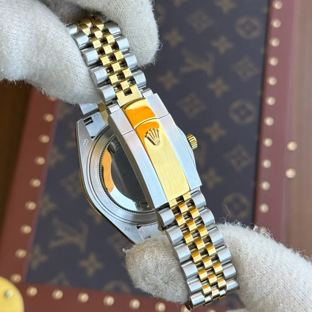 Detalle esfera champagne Datejust Rolesor Jubilee Kronos Relojes
