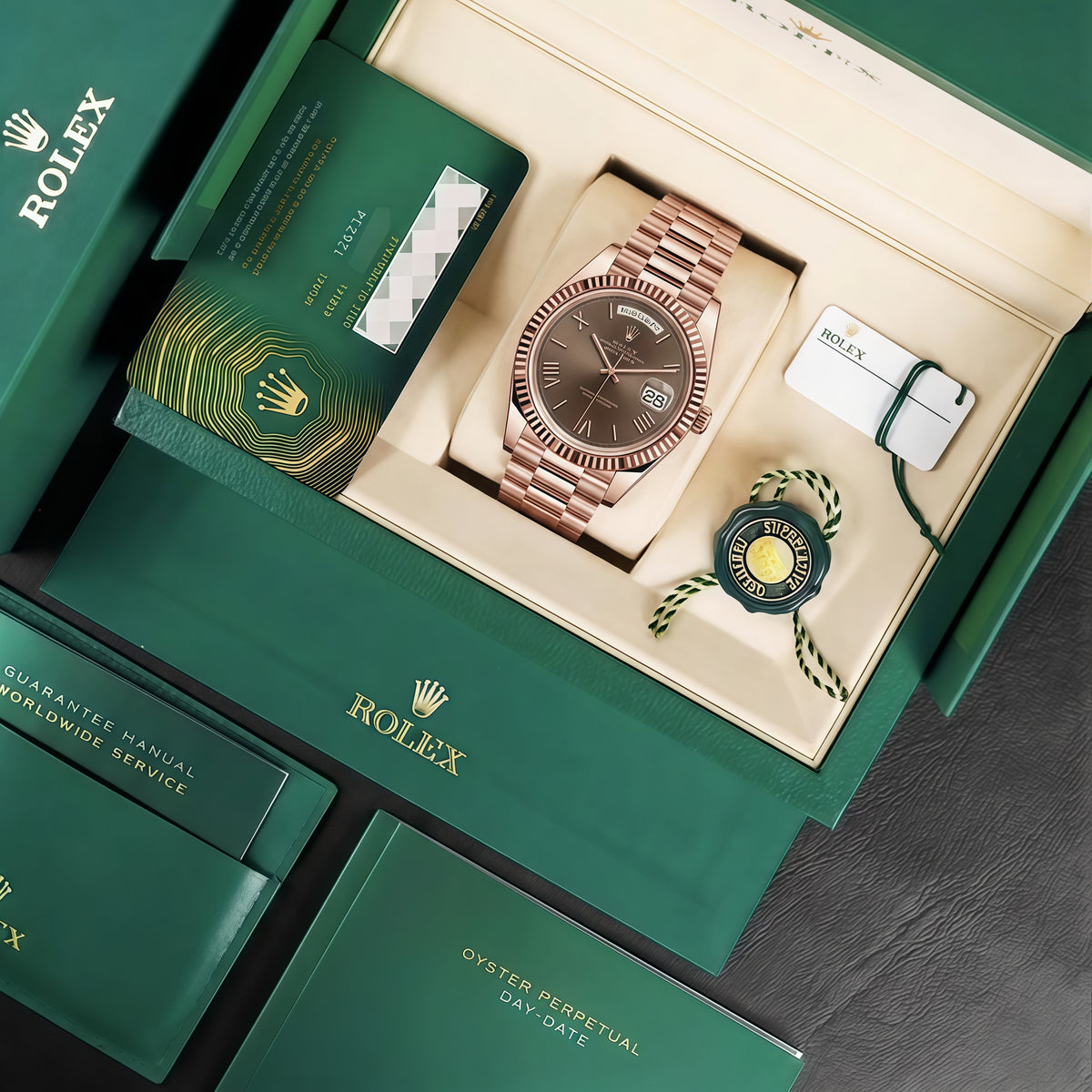Day-Date Everose Gold – Chocolate Dial President Type Rolex
