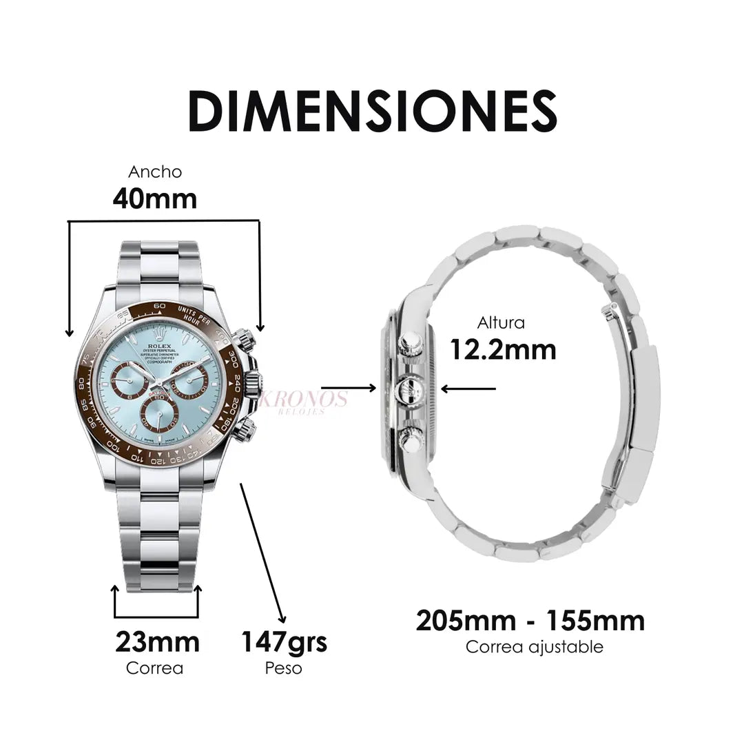 Pulsera Oyster Daytona Tiffany Dial maquinaria auténtica Kronos Relojes lujo