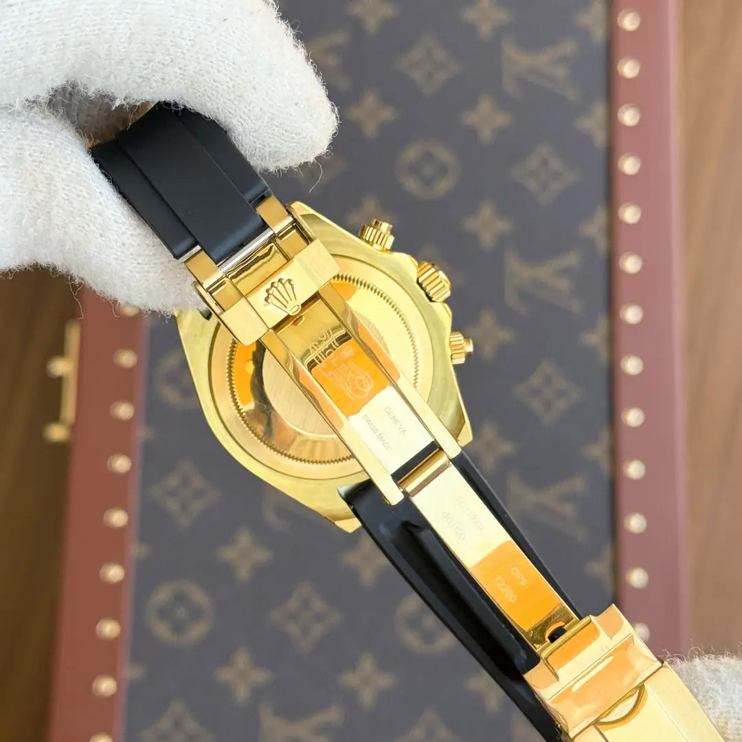 Daytona Pikachu Yellow Gold pulsera Oysterflex goma Kronos