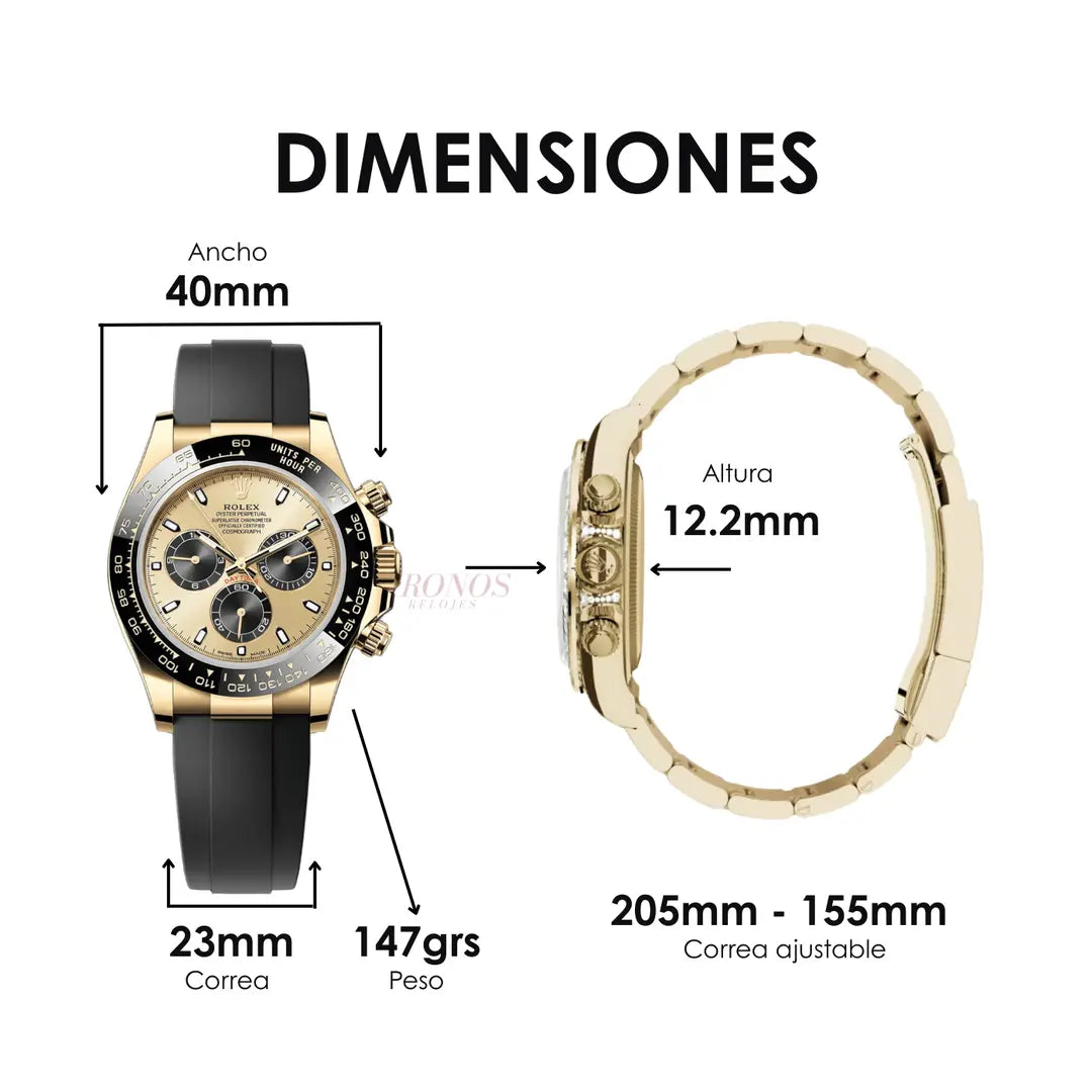 Daytona Pikachu oro amarillo dial amarillo cronógrafo auténtico Kronos
