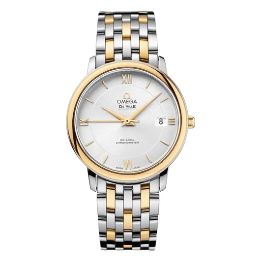 De Ville Prestige Two-Tone esfera blanca - Kronos Relojes reloj de lujo accesible