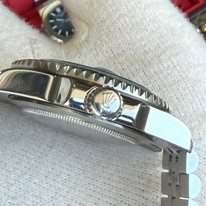 GMT-Master II Batgirl Oystersteel vista frontal bisel azul Kronos