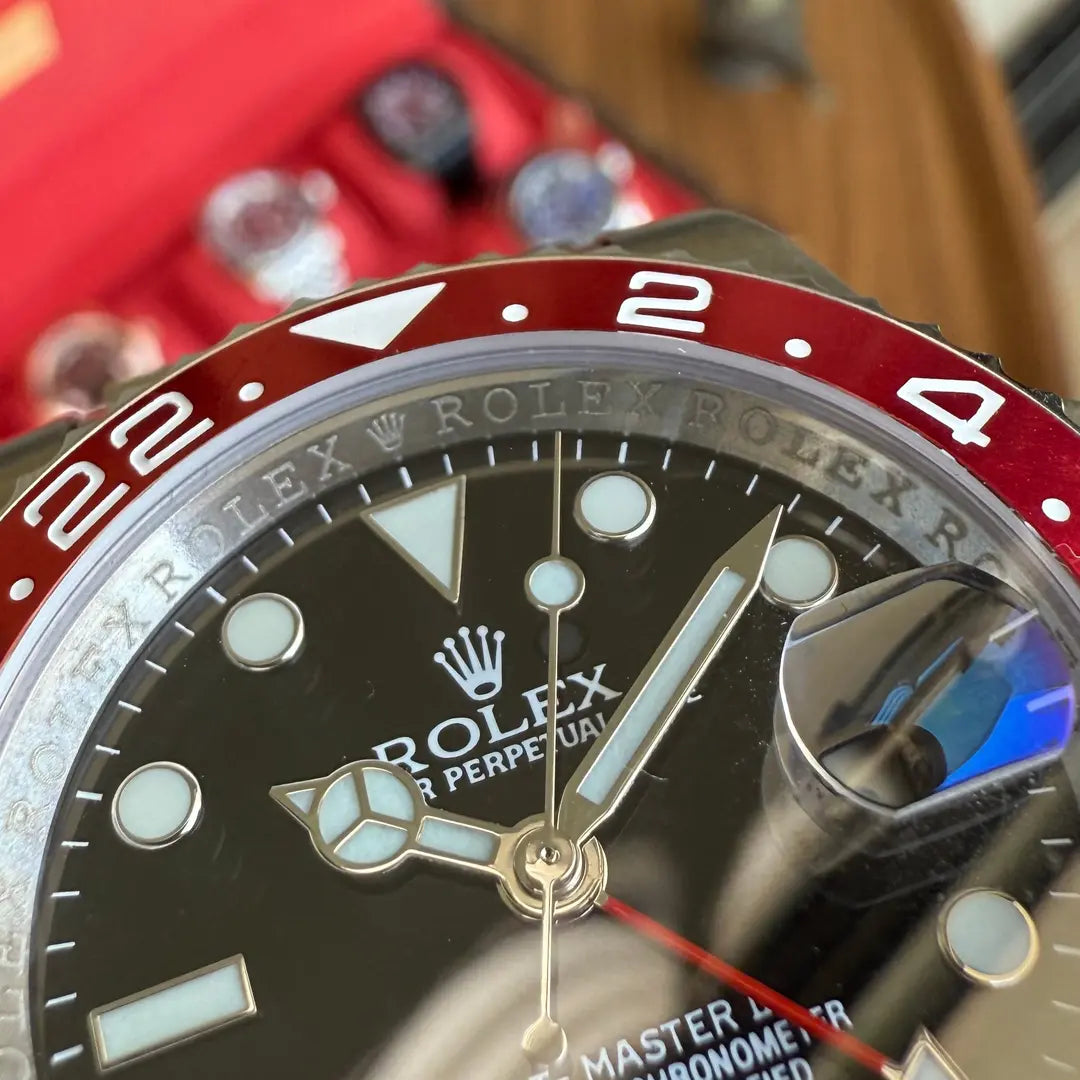 Esfera Black Dial GMT-Master II Oystersteel manos luminosas Kronos Relojes