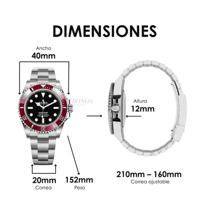 GMT-Master II Oystersteel Black Dial detalle corona Oyster Date Kronos Relojes
