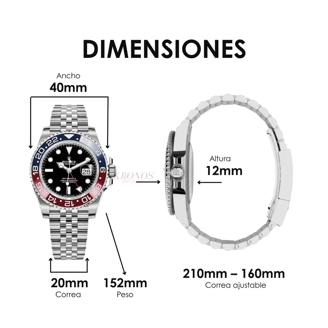 GMT-Master II Pepsi Jubilee lujo accesible envíos México USA España - Kronos Relojes