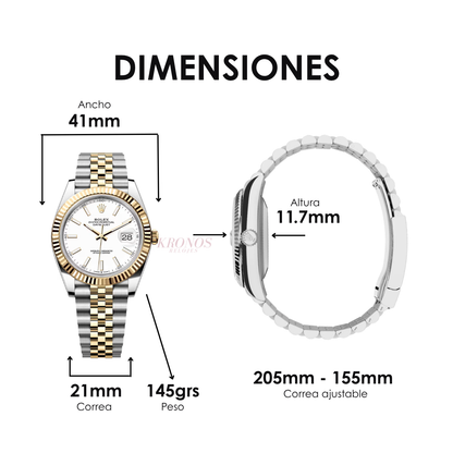 Datejust Rolesor - White Dial Oyster Rolex Type