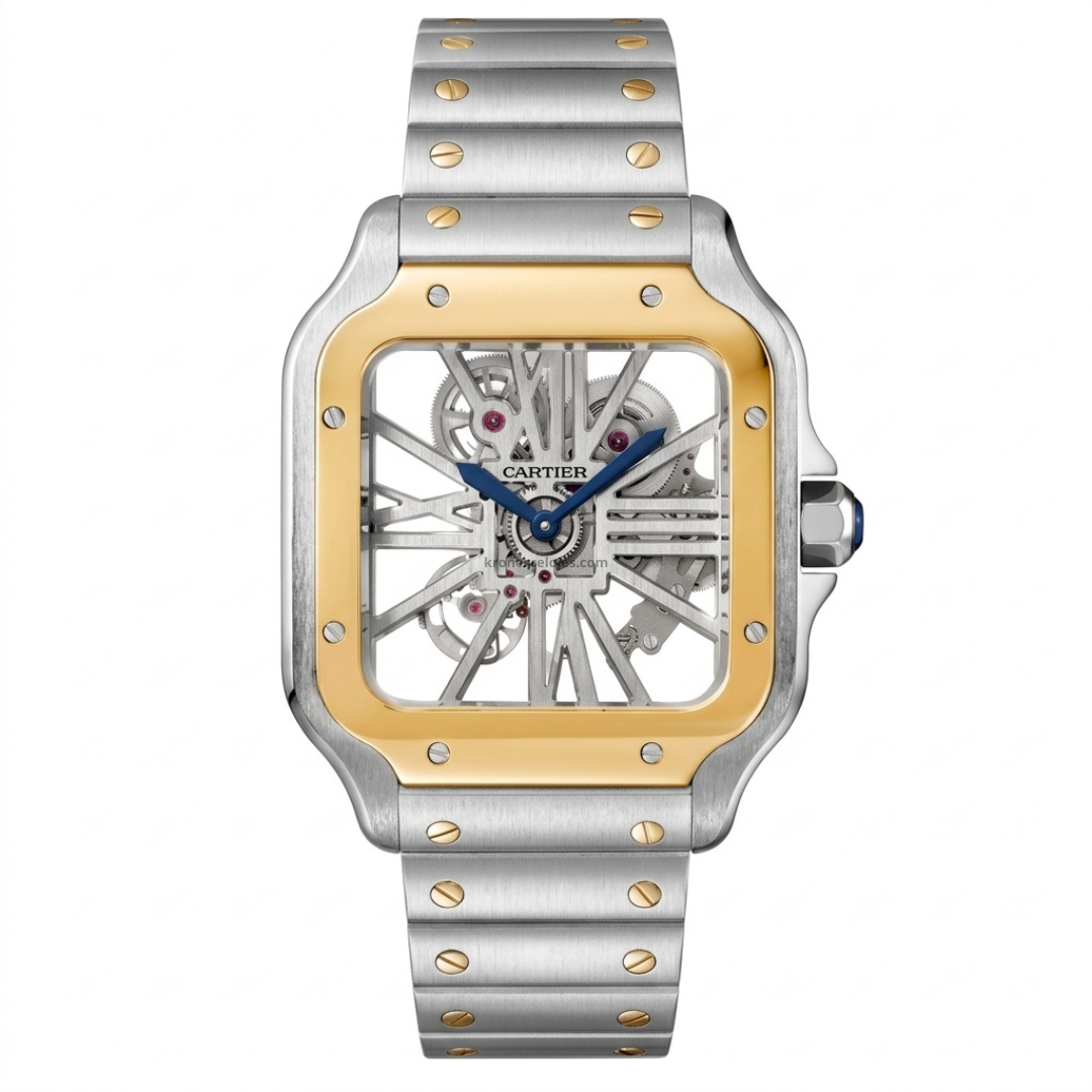 Santos Steel – White Dial Cartier Type