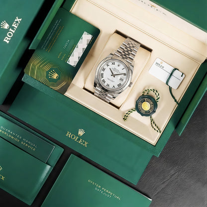 Datejust Oystersteel - White Roman Dial Jubilee Type Rolex
