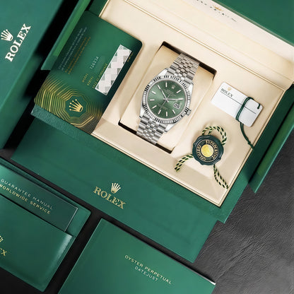 Datejust Oystersteel - Green Dial Jubilee Rolex Type