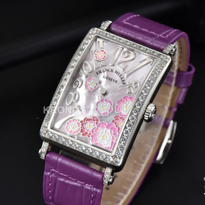 Long Island Ladies 26mm Diamond MOP Dial Purple Swiss - Authentic Movement