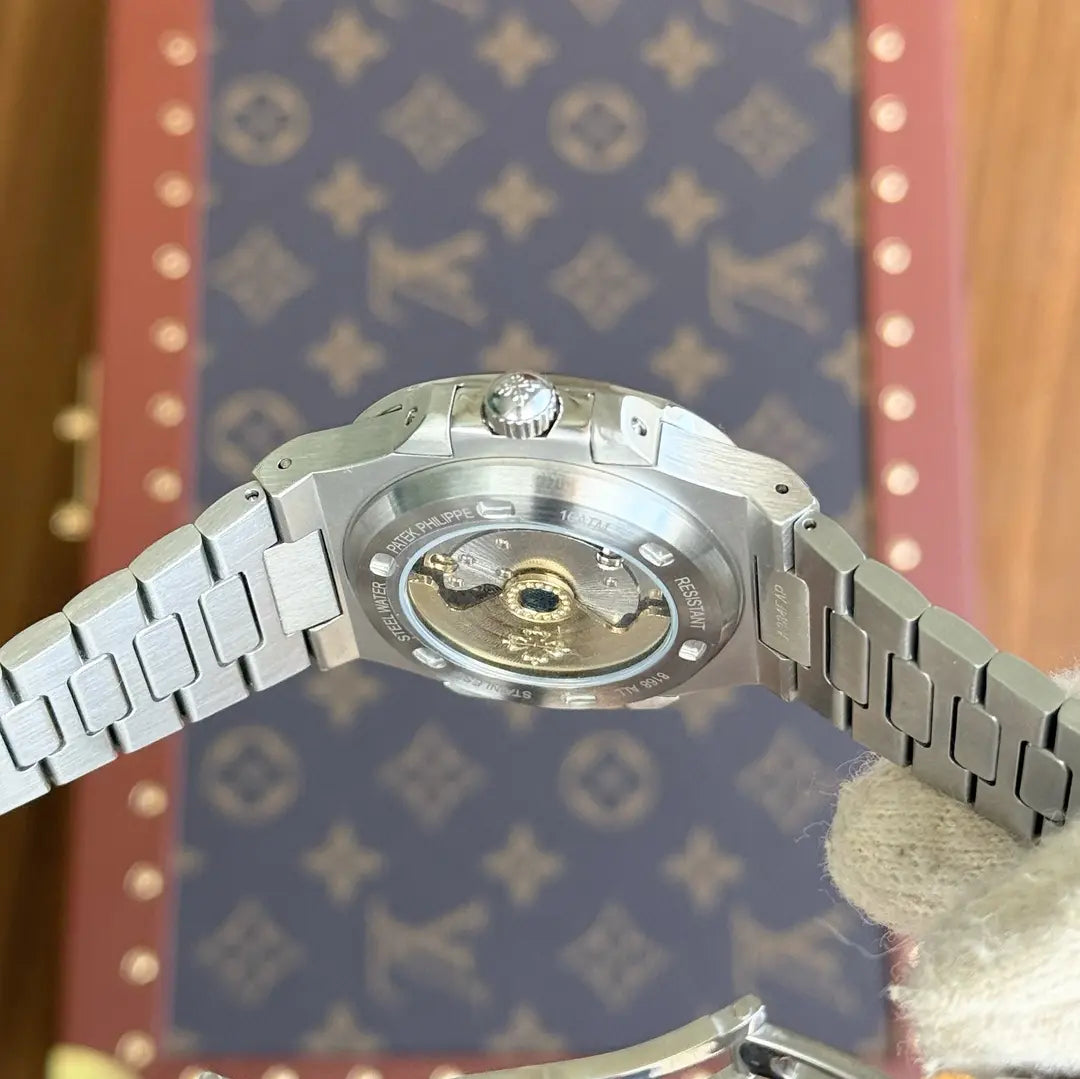 Esfera Tiffany azul Nautilus reloj de acero Kronos