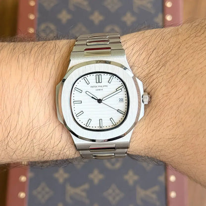 Reloj lujo accesible Nautilus acero blanco Kronos Relojes México USA España