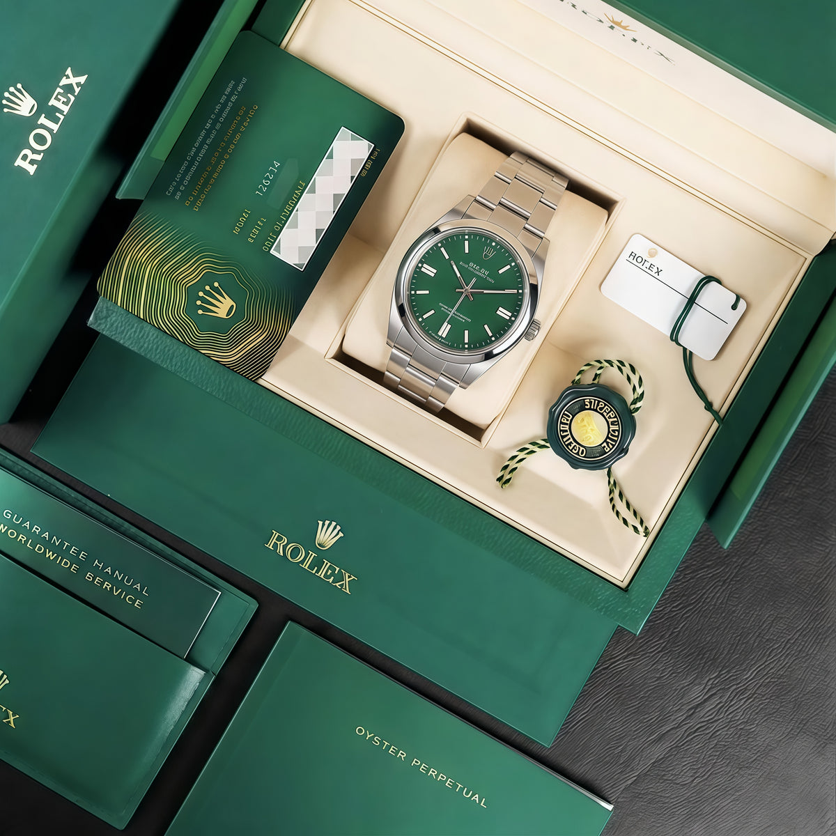 Oyster Perpetual Oystersteel - Green Dial Oyster Type Rolex