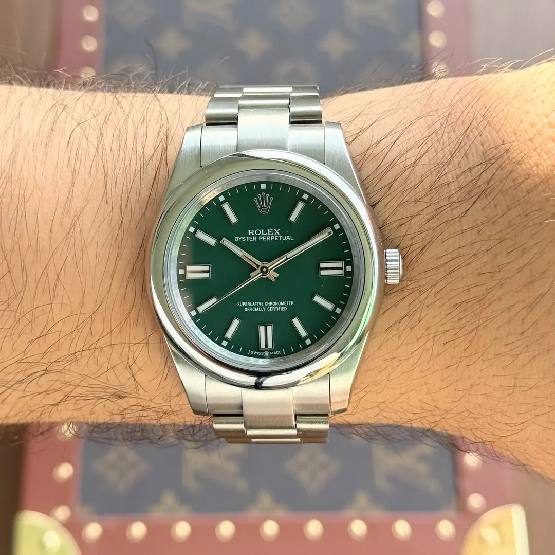 Correa Oyster auténtica Kronos Relojes Green Dial