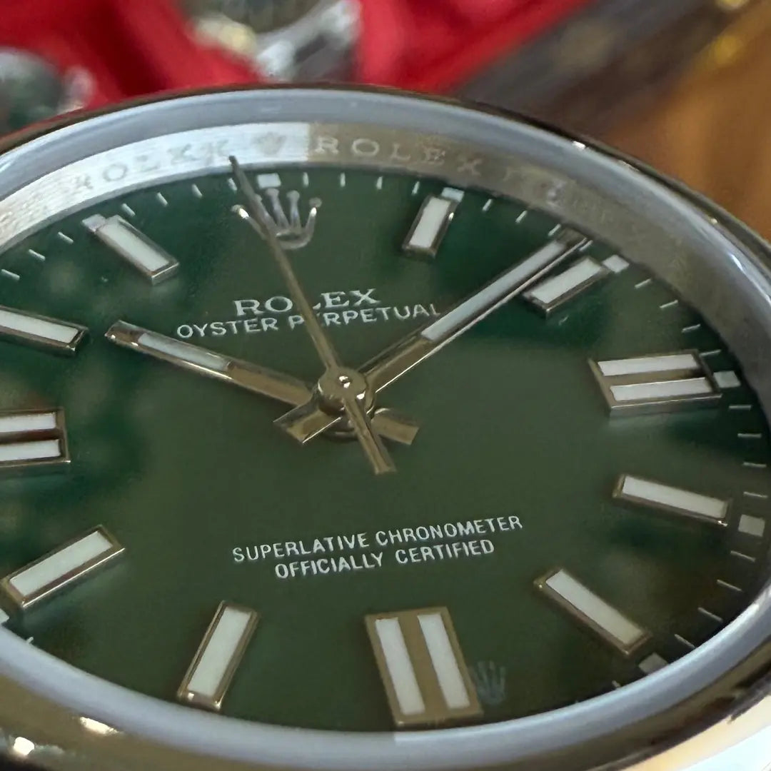Vista lateral Oyster Perpetual con corona - Kronos Relojes