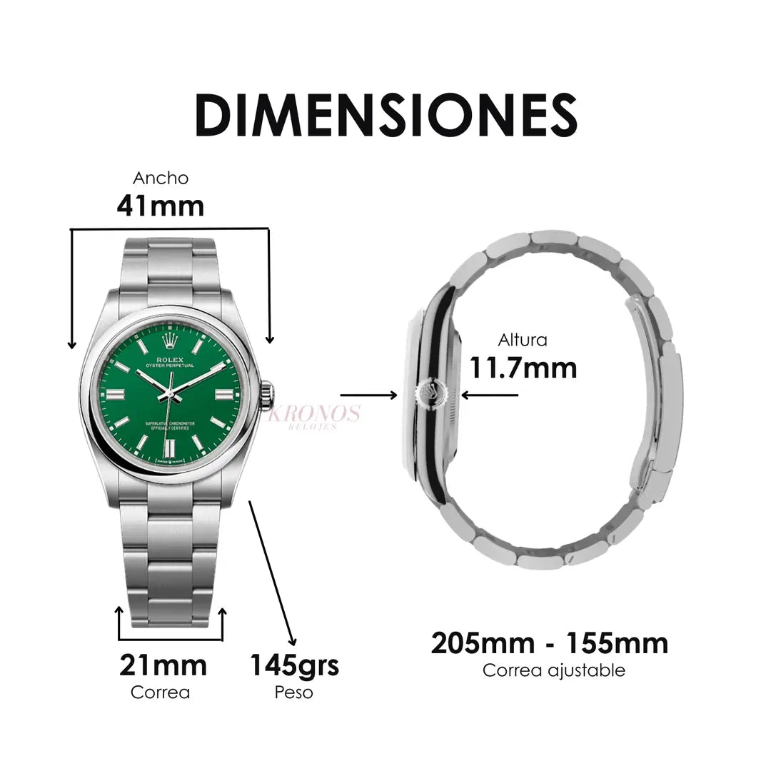 Reloj suizo inspirado Green Dial AAA - Kronos Relojes