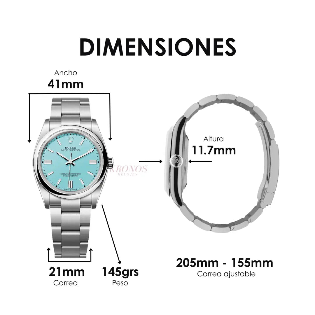 Reloj Oyster Perpetual Tiffany inspirado diseño clásico - Kronos Relojes