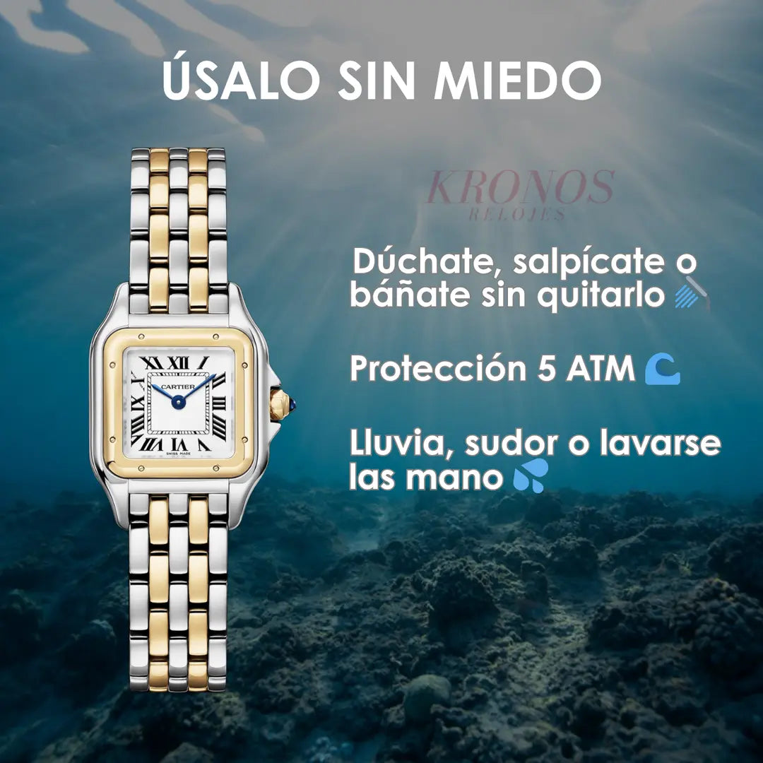 Panthère Lady esfera blanca estilo AAA Kronos Relojes México