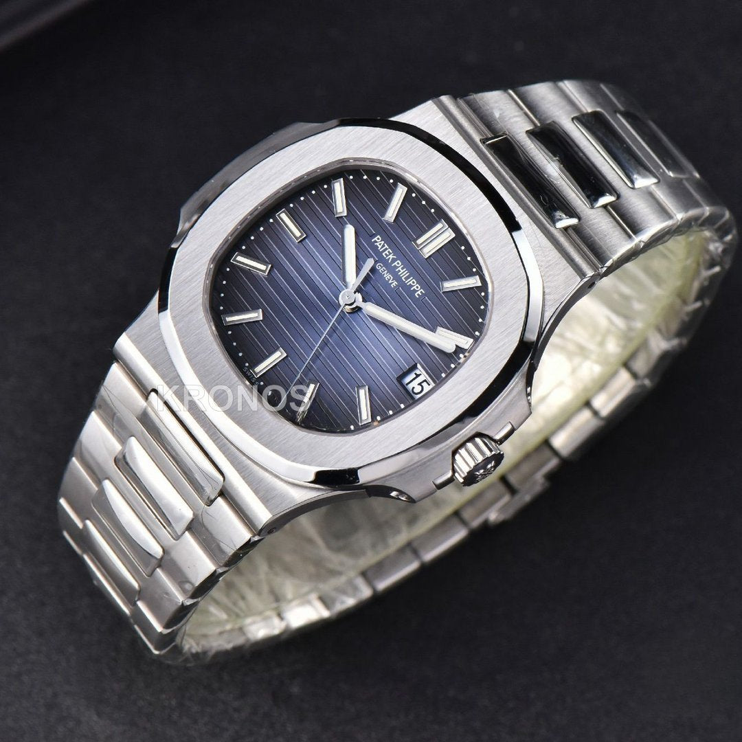 Nautilus 40mm Blue Textured Dial - Authentic Movement