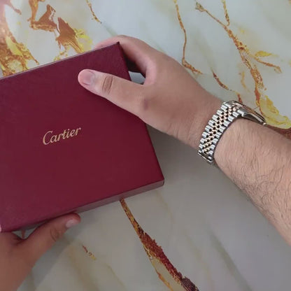 Santos Two-Tone – White Dial Cartier Type