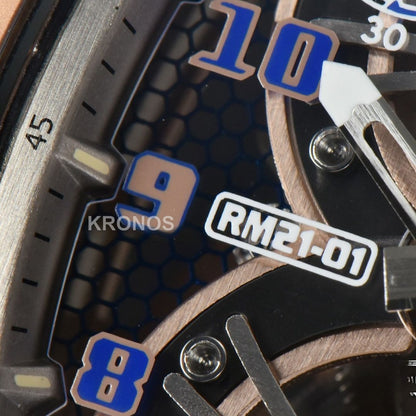 RM012 01 Tourbillon Rose Gold Case White Crown White - Authentic Movement