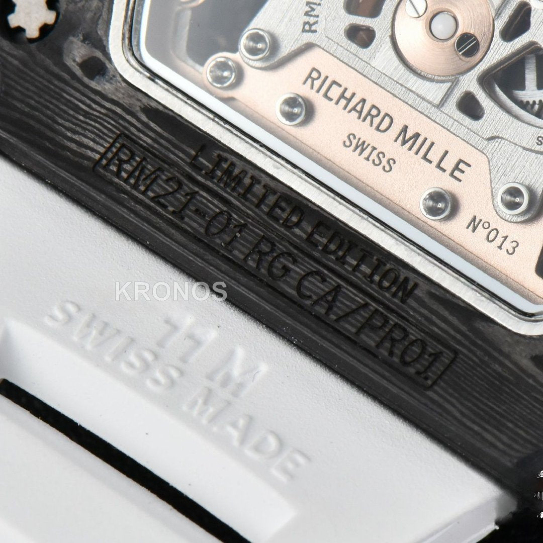RM012 01 Tourbillon Rose Gold Case White Crown White - Authentic Movement