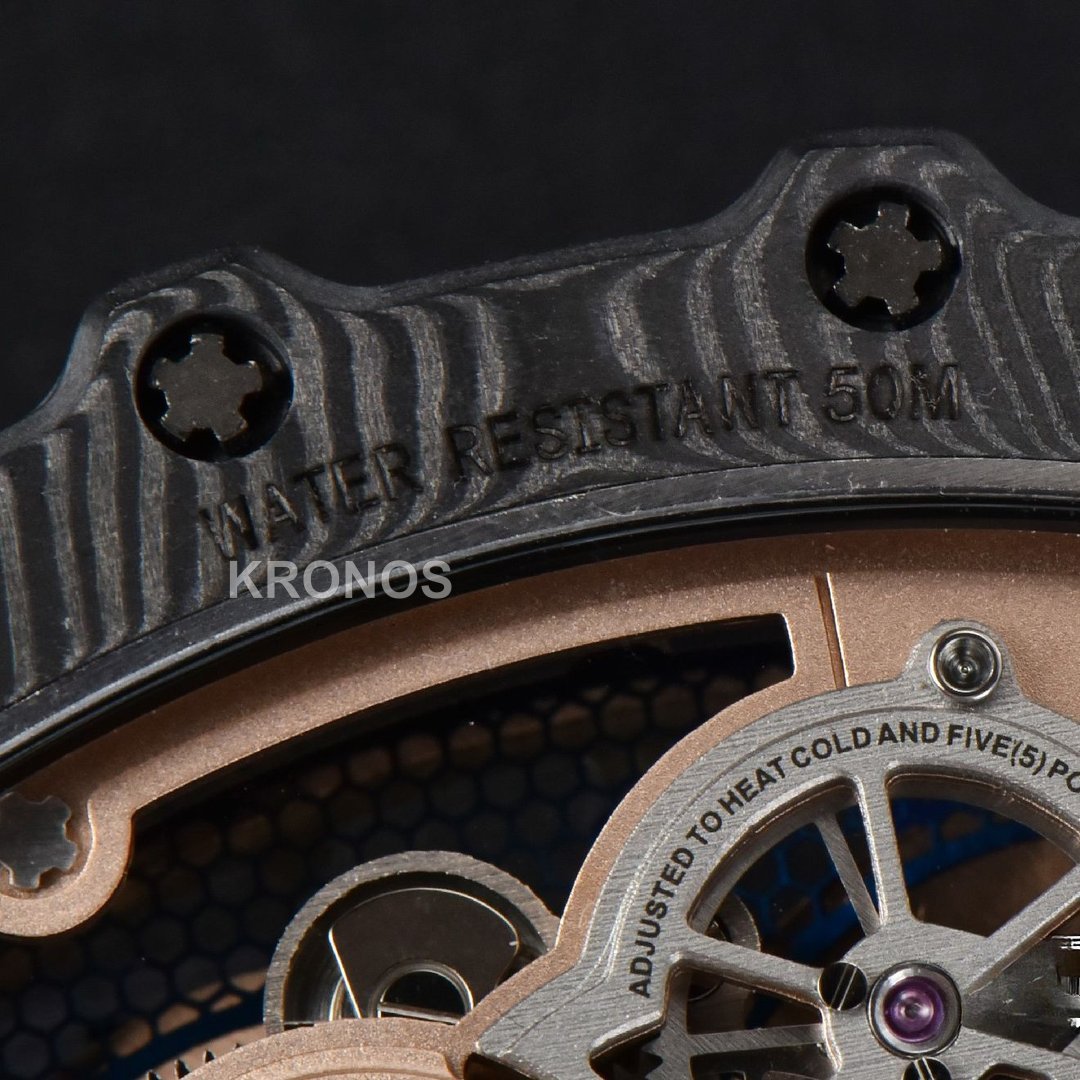 RM012 01 Tourbillon Rose Gold Case White Crown White - Authentic Movement