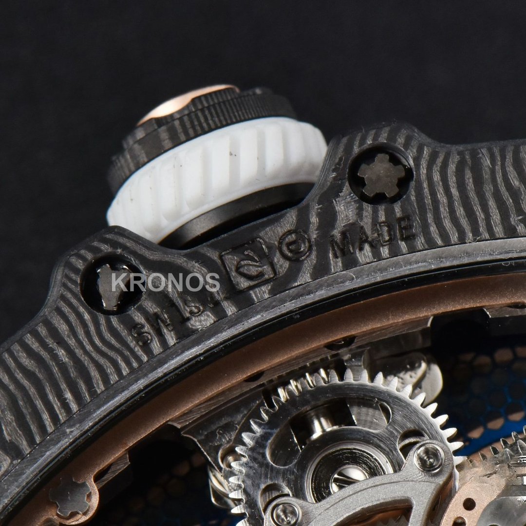 RM012 01 Tourbillon Rose Gold Case White Crown White - Authentic Movement