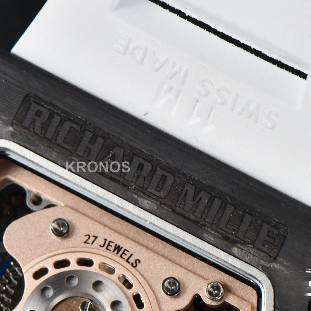 RM012 01 Tourbillon Rose Gold Case White Crown White - Authentic Movement