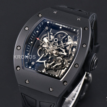 RM055 Ceramic 42.7mm Black Black Skeleton Dial Black Crown Black RMUL2 - Authentic Movement