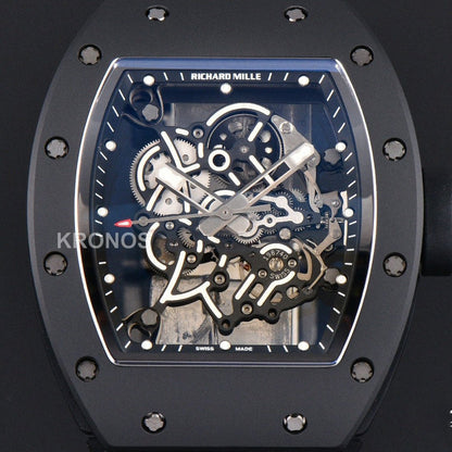 RM055 Ceramic 42.7mm Black Black Skeleton Dial Black Crown Black RMUL2 - Authentic Movement