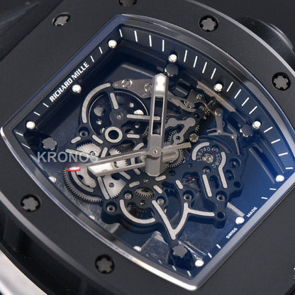 RM055 Ceramic 42.7mm Black Black Skeleton Dial Black Crown Black RMUL2 - Authentic Movement