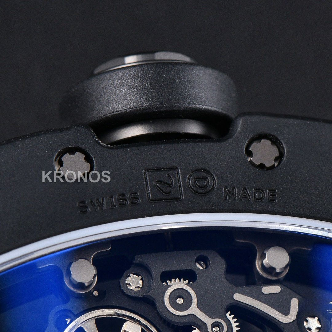 RM055 Ceramic 42.7mm Black Black Skeleton Dial Black Crown Black RMUL2 - Authentic Movement