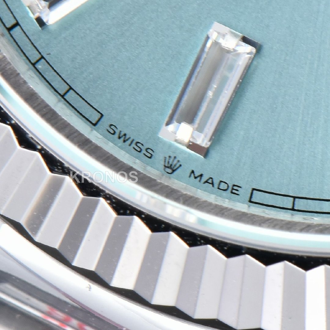 Day-Date 36mm Ice Blue Dial Diamond Marker - Authentic Movement