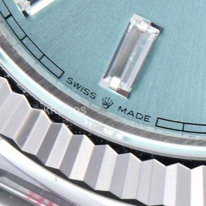 Day-Date 36mm Ice Blue Dial Diamond Marker - Authentic Movement