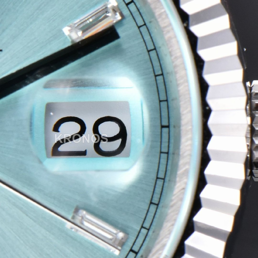 Day-Date 36mm Ice Blue Dial Diamond Marker - Authentic Movement