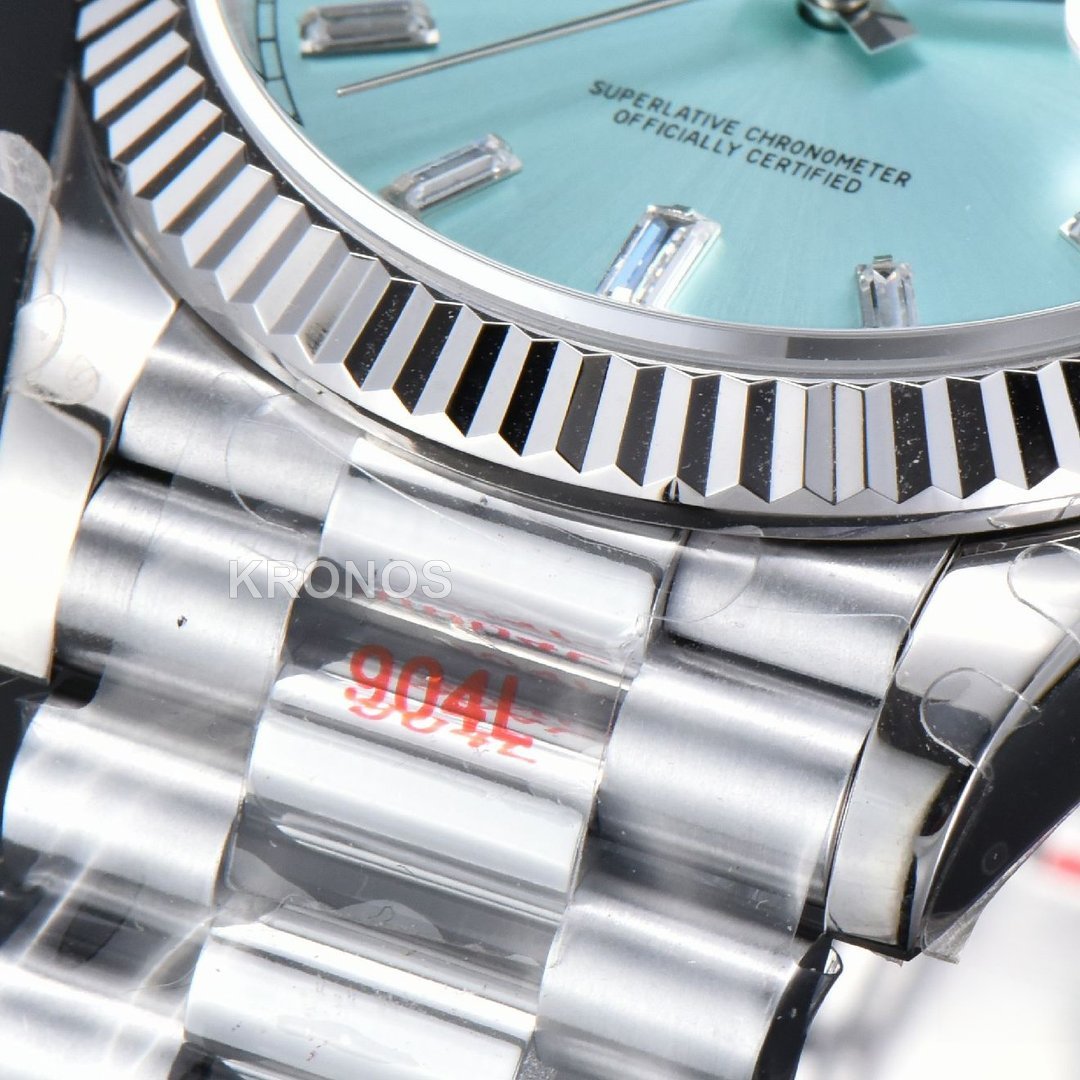 Day-Date 36mm Ice Blue Dial Diamond Marker - Authentic Movement