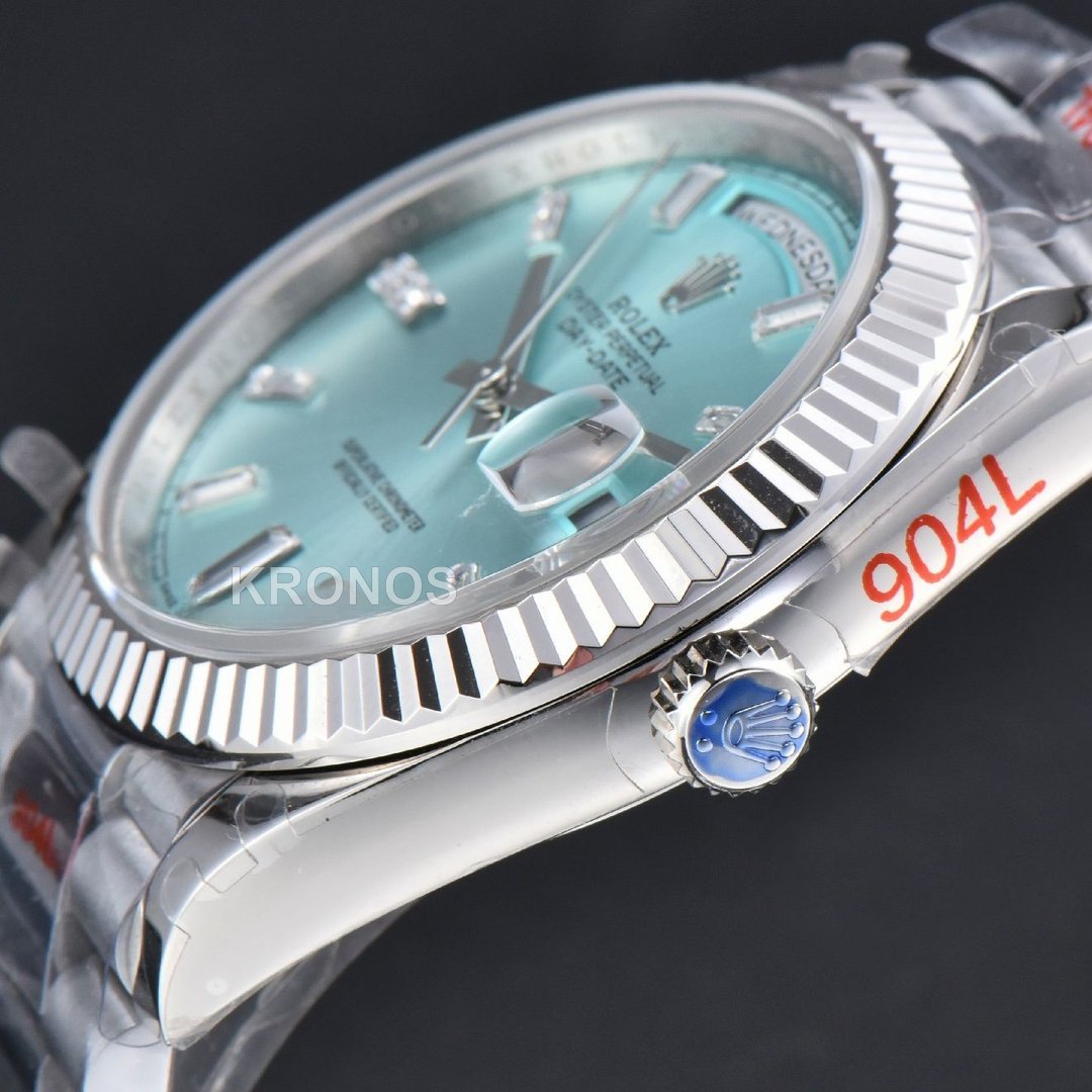 Day-Date 36mm Ice Blue Dial Diamond Marker - Authentic Movement