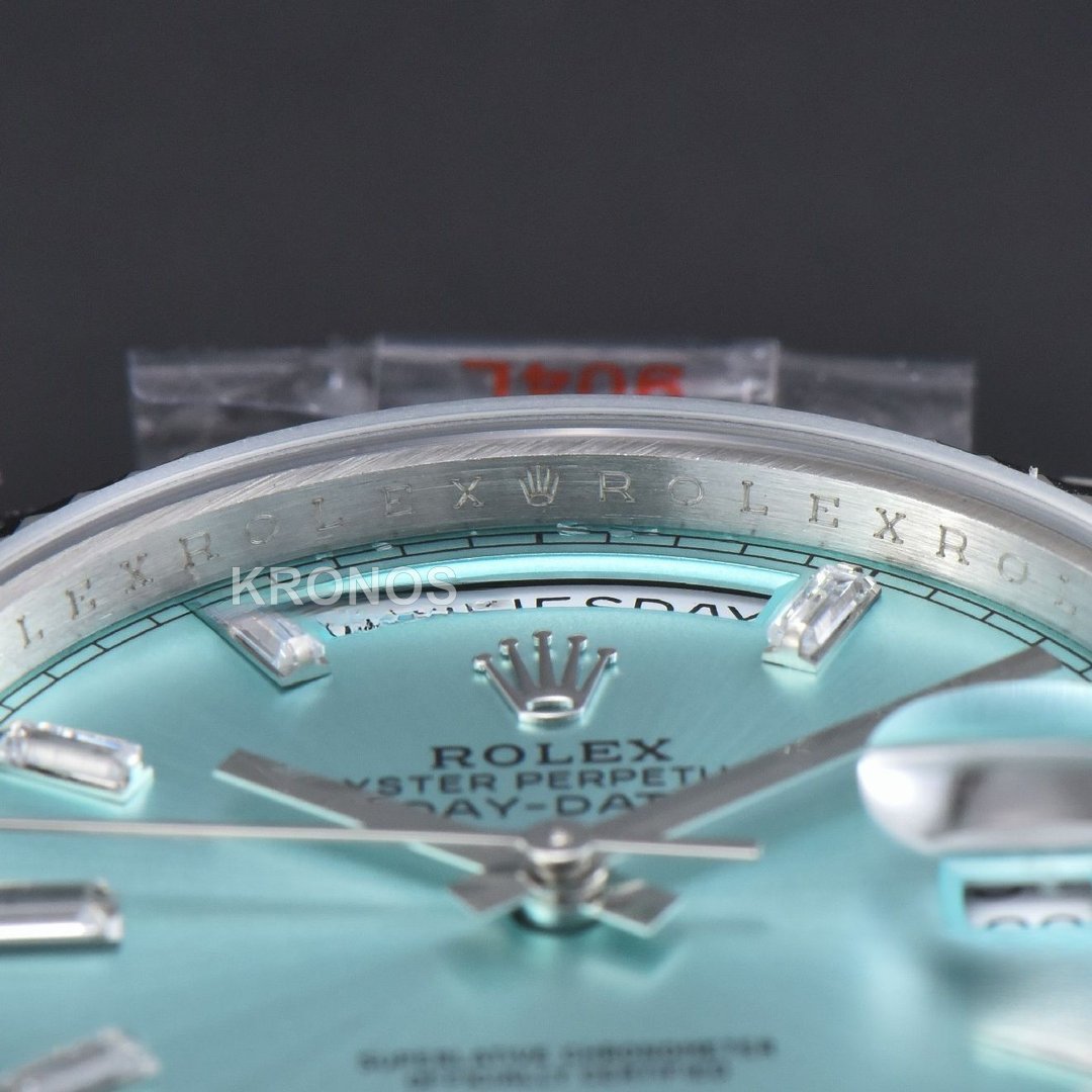 Day-Date 36mm Ice Blue Dial Diamond Marker - Authentic Movement