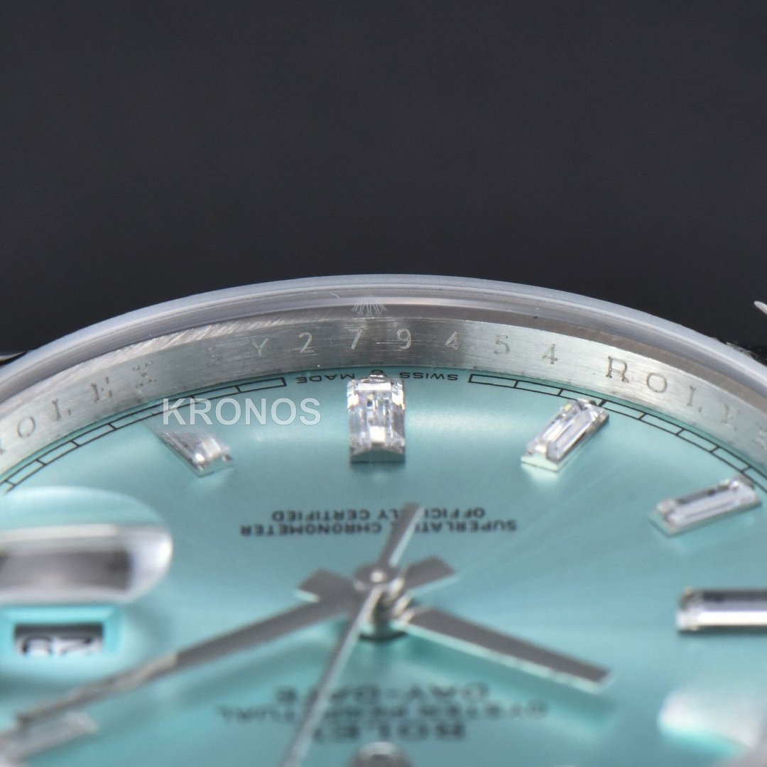 Day-Date 36mm Ice Blue Dial Diamond Marker - Authentic Movement