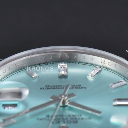 Day-Date 36mm Ice Blue Dial Diamond Marker - Authentic Movement