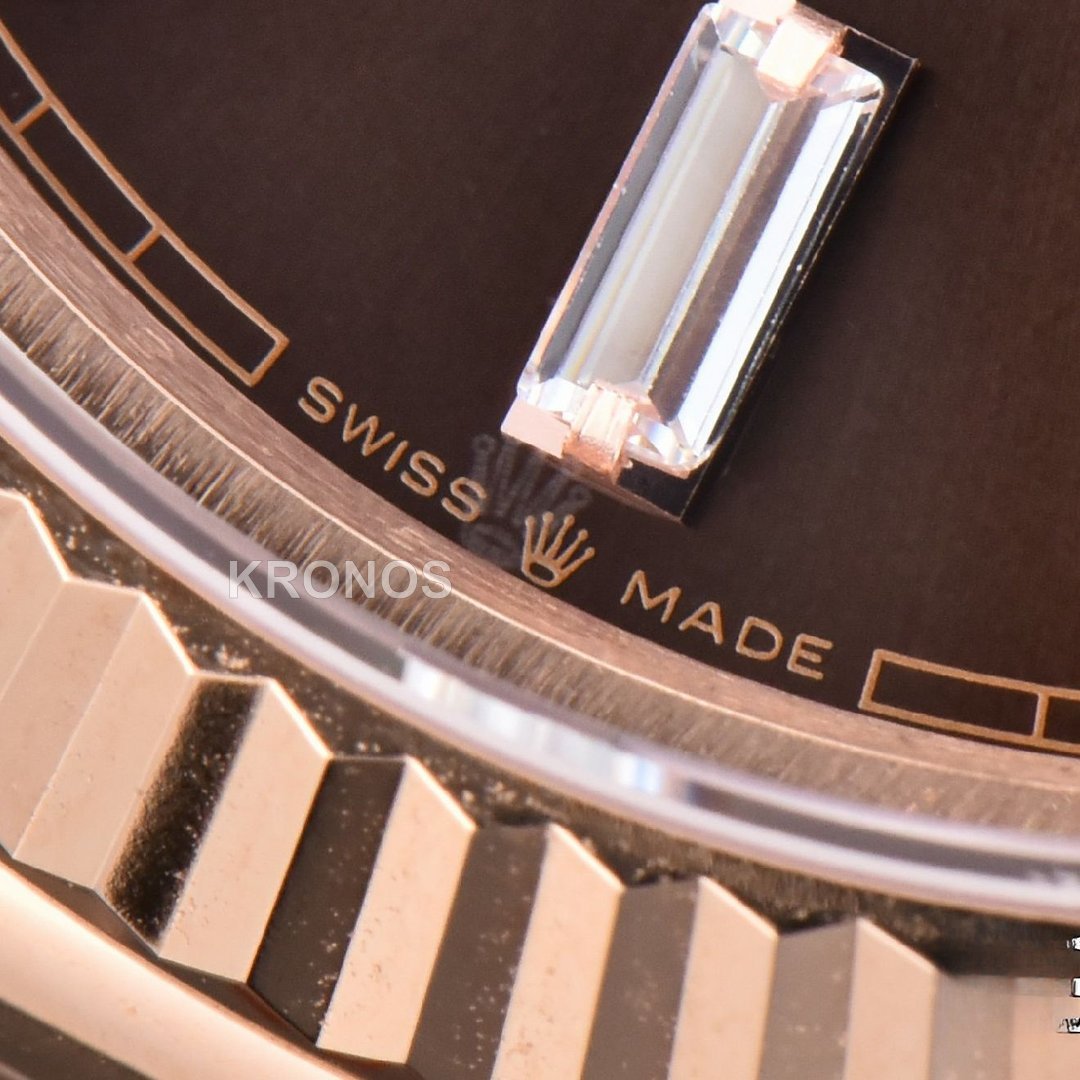 Daydate 40mm Brown Dial Diamond- Authentic Movement
