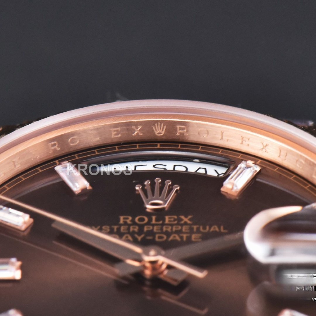 Daydate 40mm Brown Dial Diamond- Authentic Movement