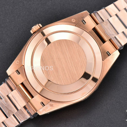 Daydate 40mm Brown Dial Diamond- Authentic Movement