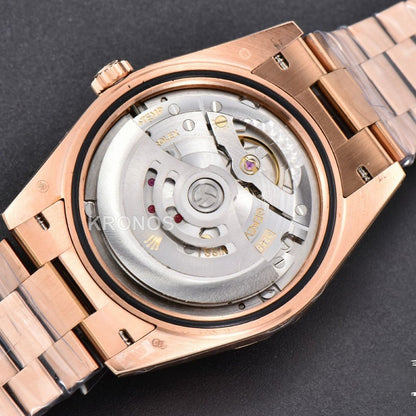 Daydate 40mm Brown Dial Diamond- Authentic Movement