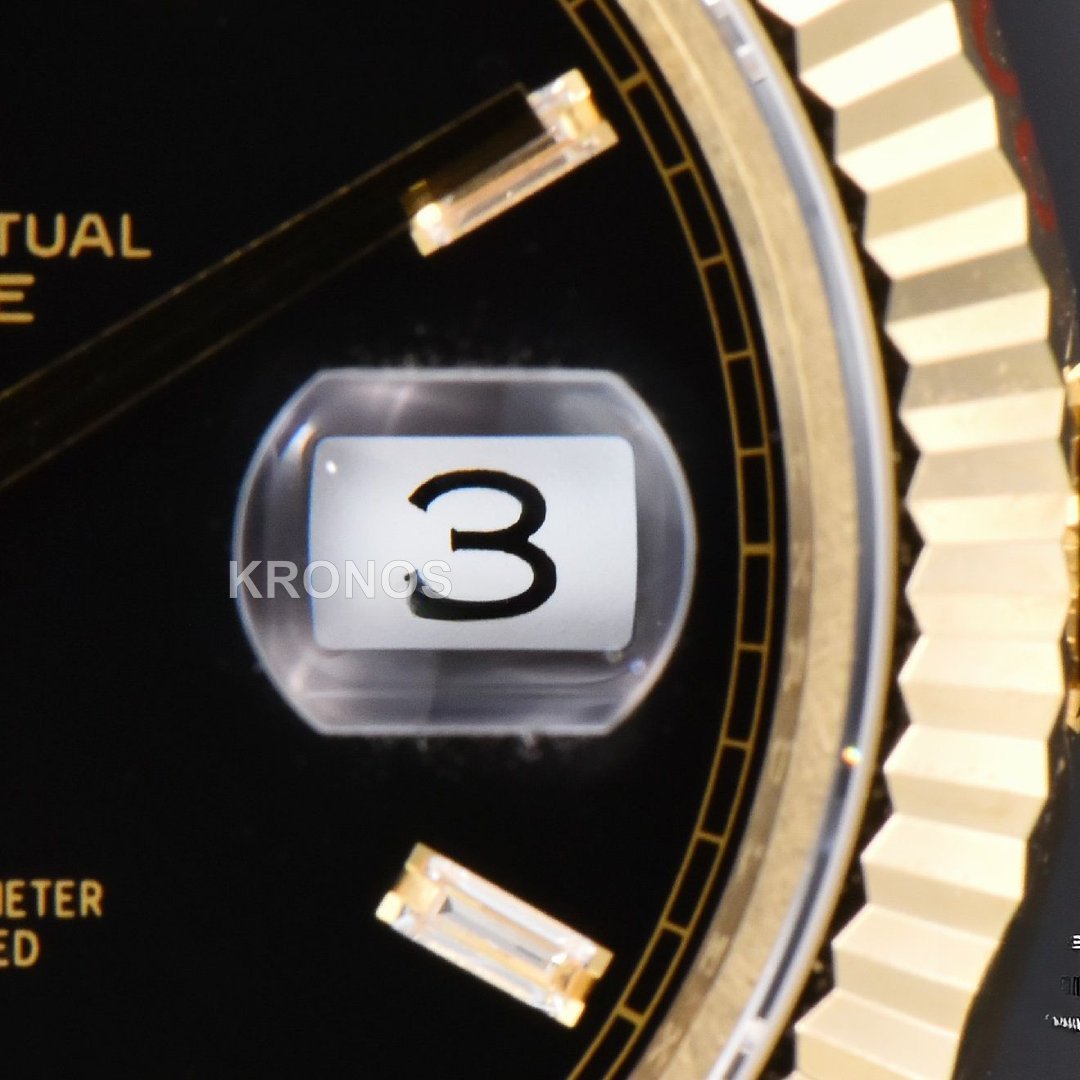 Day-Date 40mm Black Dial Diamond Authentic Movement