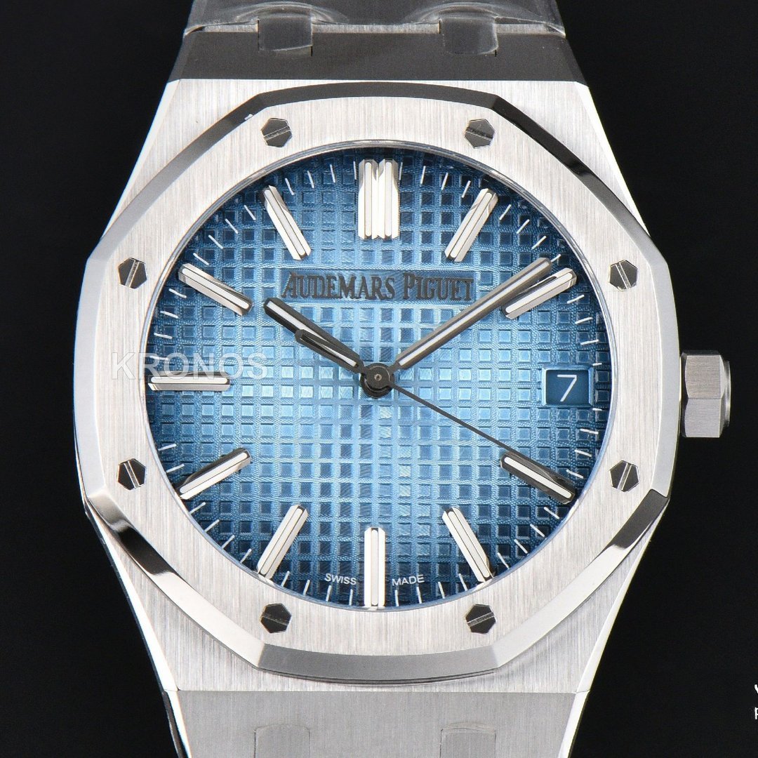 Royal Oak 15510 41mm '50th Anniversary' Ice Blue Dial - Authentic Movement