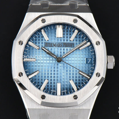 Royal Oak 15510 41mm '50th Anniversary' Ice Blue Dial - Authentic Movement
